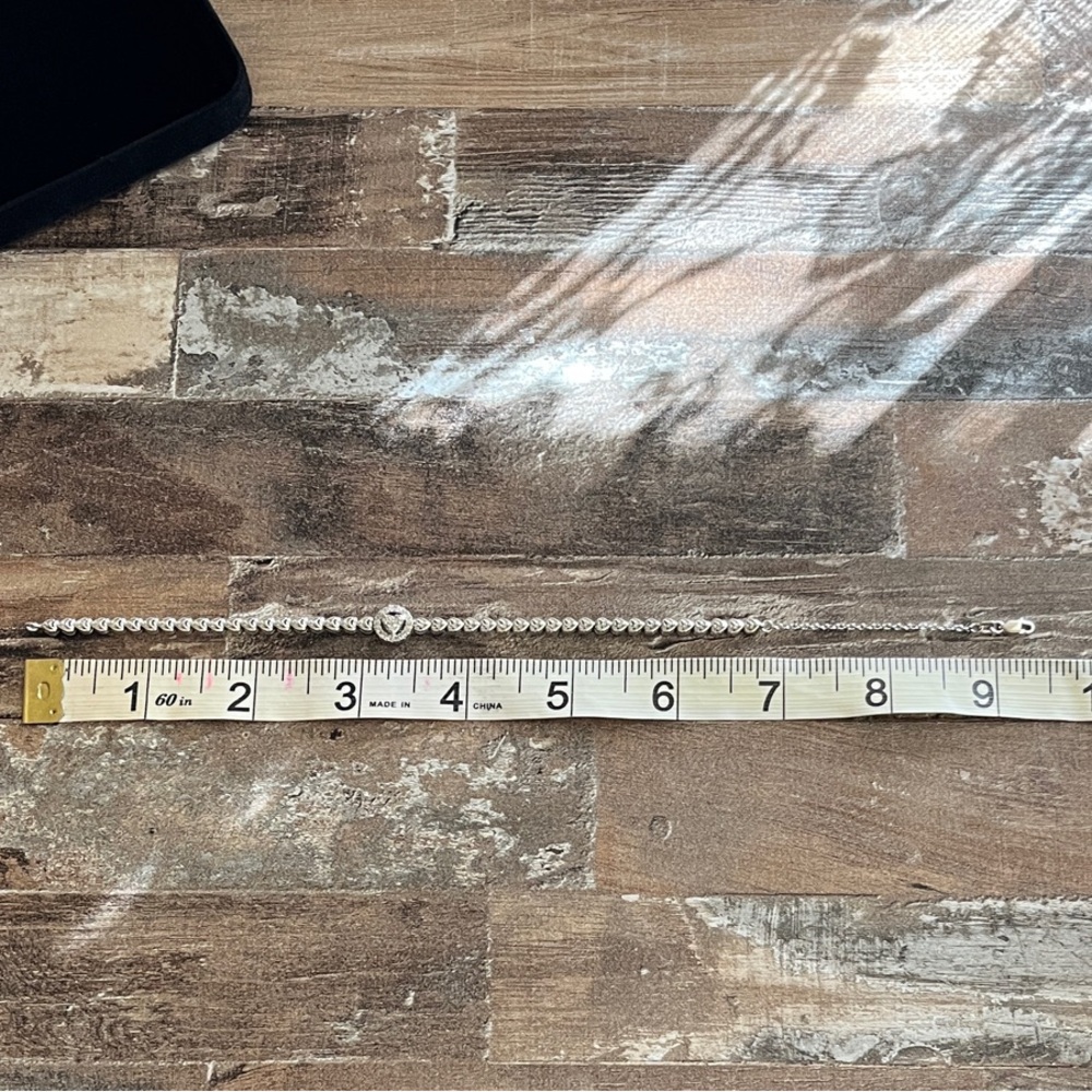 2 Day Sale! Kay Jewelers Diamond Heart Link Anklet 1/2 ct tw Sterling Silver! - Picture 11 of 13